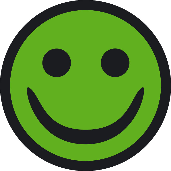 Grøn smiley for stedets kvalitet og medarbejdernes kompetencer.